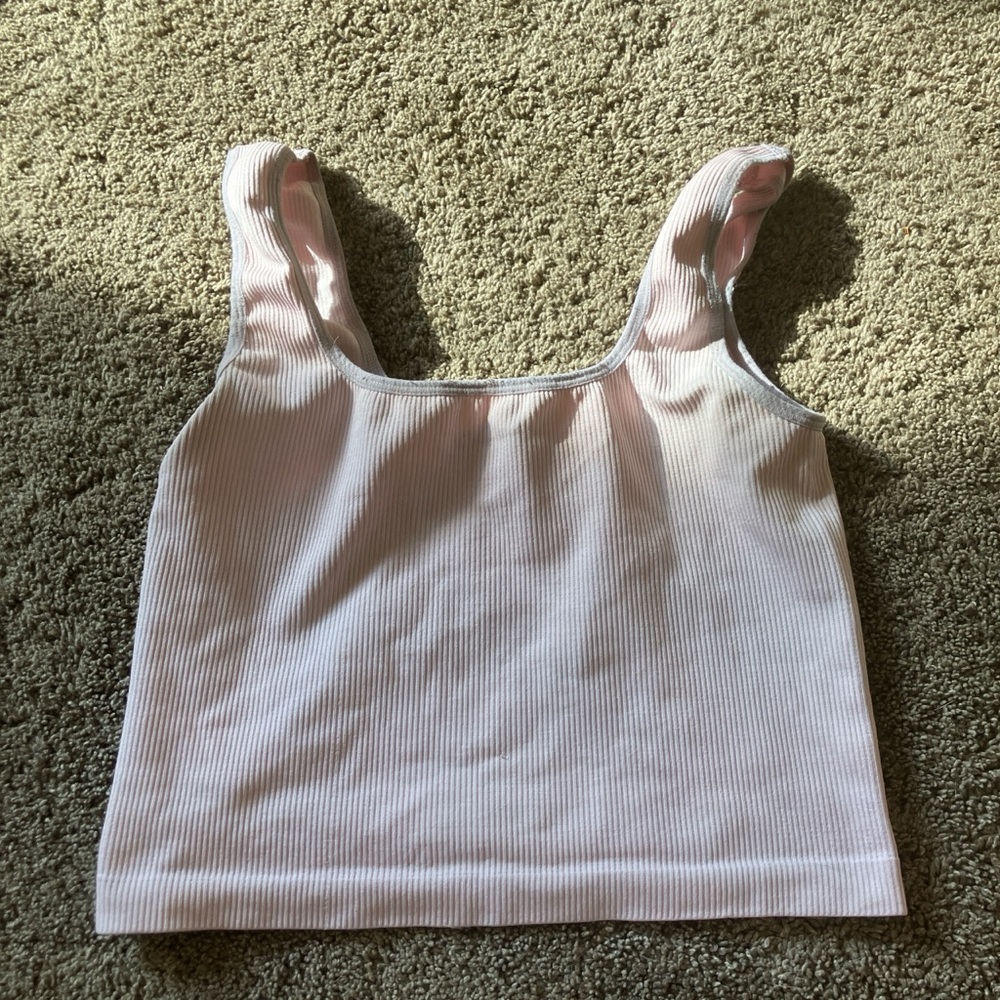 Pink Ribbed Women's Top - Picture 3 of 4
